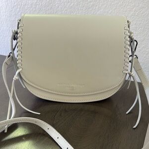 Light Grey Maison Heritage Saddle Crossbody